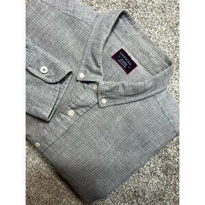 UNTUCKIT Fogarina Gray Woven Shirt 100% Cotton Double Layer Size Extra Large